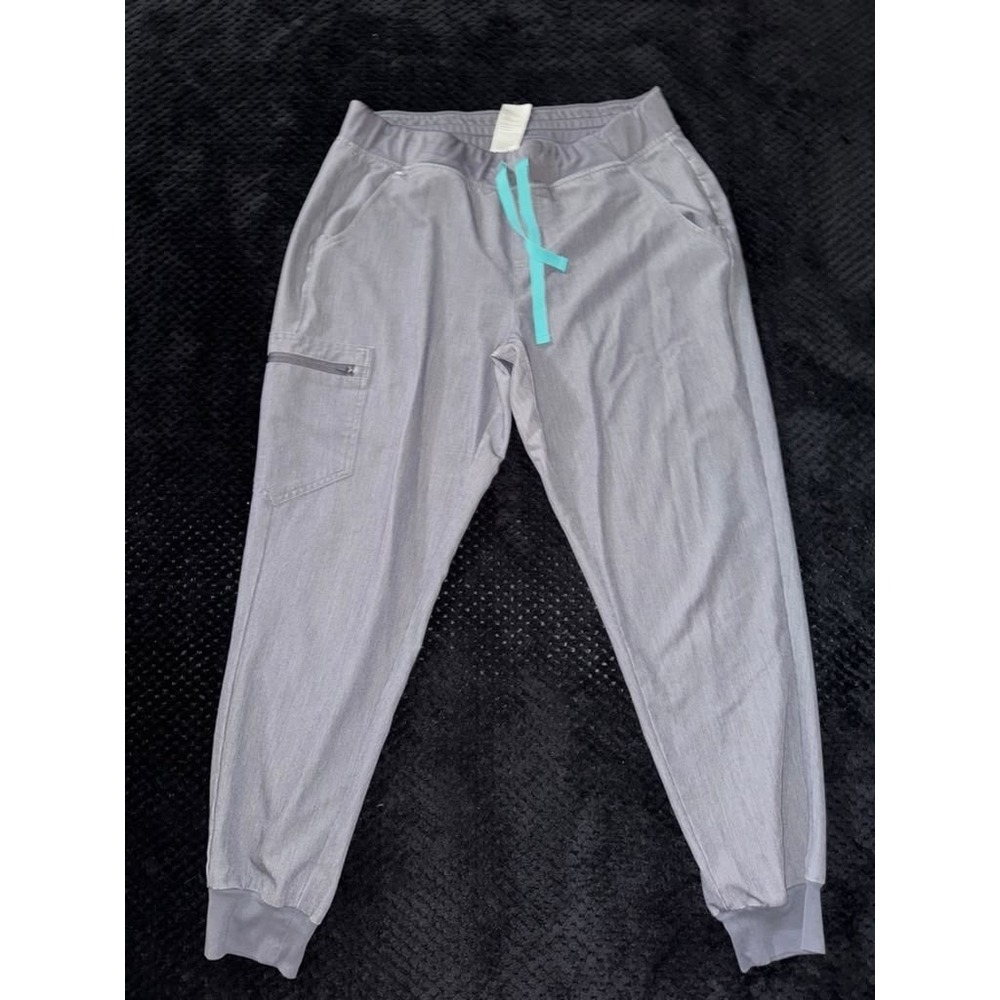 Figs Jogger Women Zamora Gray Taper Technical‎ Scrub Size Large
